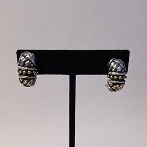Premier Designs Marcy Silver and Gold Clip Earrings